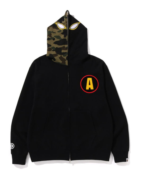 Sweat à Capuche Bape Shadow Relaxed Fit Full Zip Noir Homme | SHX-18869002