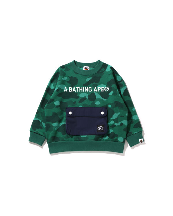 Sweats Bape Color Camo Pocket Loose Fit Crewneck JR Turquoise Enfant | NFV-69096586