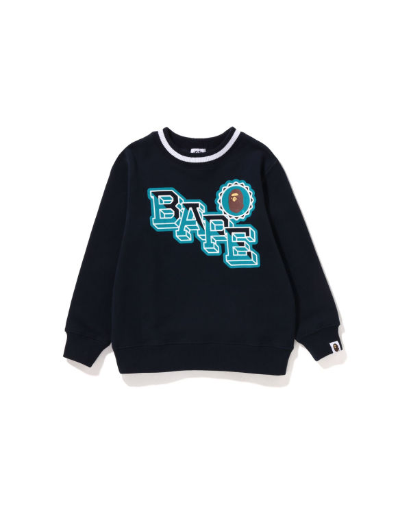 Sweats Bape Ape Head Emblem Crewneck Bleu Enfant | ITA-11608132