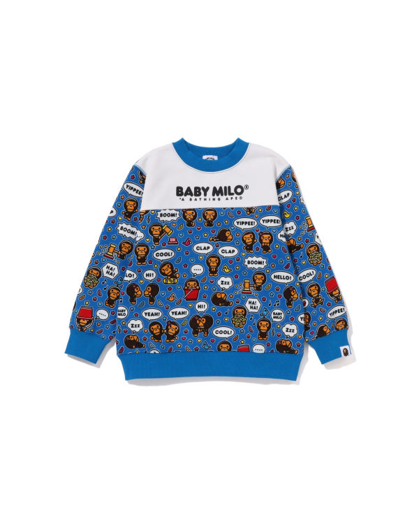 Sweats Bape Milo Speech Balloon Crewneck Bleu Enfant | BMW-45992940