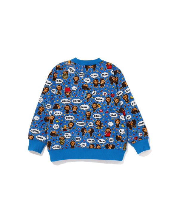 Sweats Bape Milo Speech Balloon Crewneck Bleu Enfant | BMW-45992940