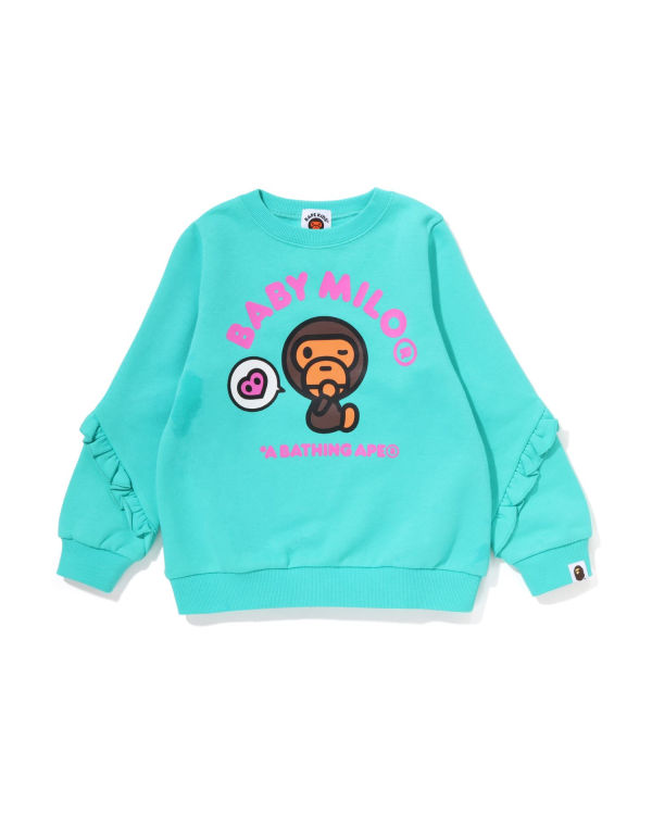 Sweats Bape Milo Heart Frill Crewneck Menthe Enfant | YQB-20257690