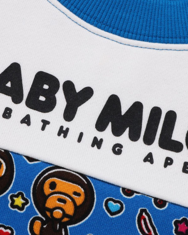 Sweats Bape Milo Speech Balloon Crewneck Bleu Enfant | BMW-45992940