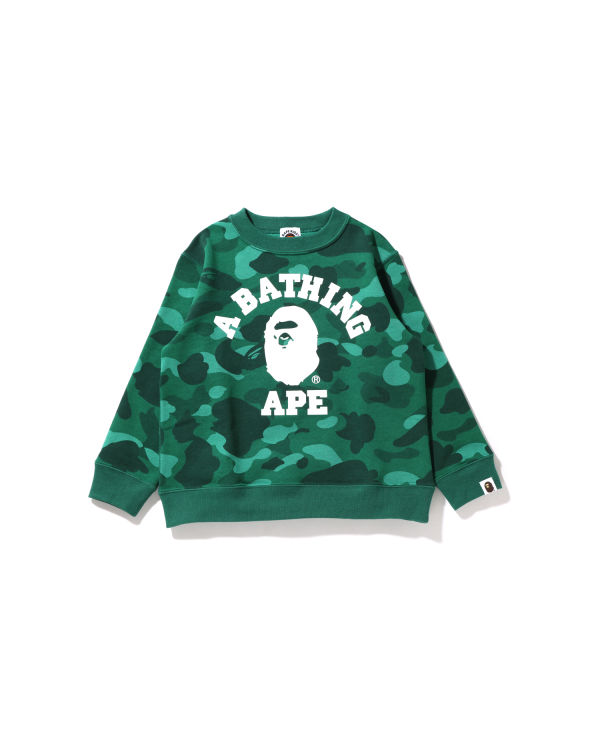 Sweats Bape Color Camo College Crewneck Turquoise Enfant | FEH-59624224