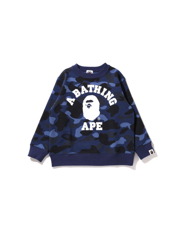 Sweats Bape Color Camo College Crewneck Bleu Marine Bleu Enfant | DLD-70789995