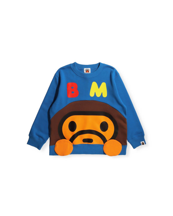 Sweats Bape Milo crew neck Bleu Enfant | MUS-48850918