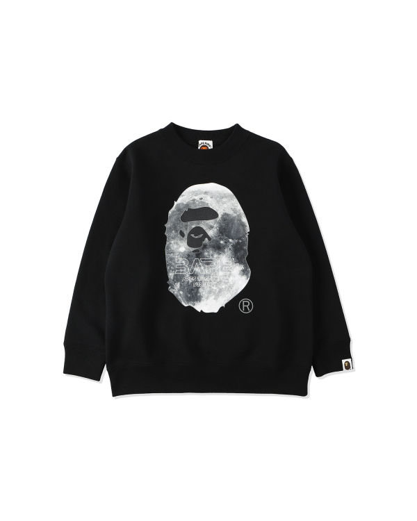 Sweats Bape Ape Head Moon Crewneck Noir Enfant | KOV-89106987