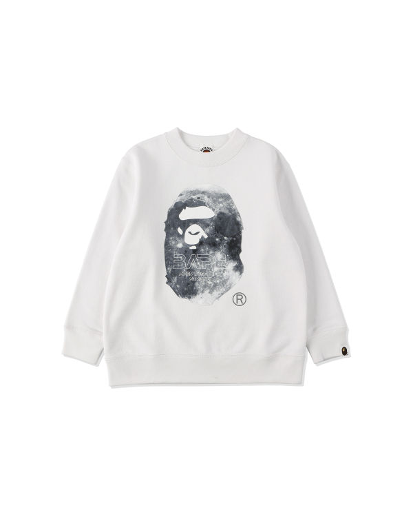 Sweats Bape Ape Head Moon Crewneck Blanche Enfant | DWZ-24983697