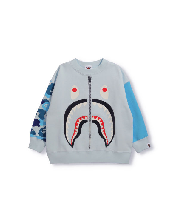 Sweats Bape Big ABC Camo Shark Oversized Crew Neck Bleu Enfant | ONI-51083631