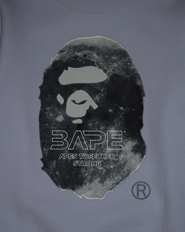 Sweats Bape Ape Head Moon Crewneck Blanche Enfant | DWZ-24983697