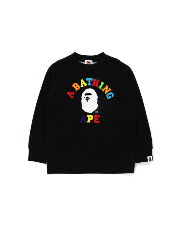 Sweats Bape College Applique Quilting Noir Enfant | IBT-40056158