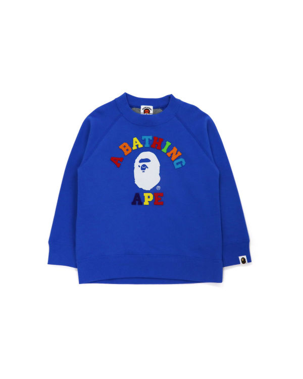 Sweats Bape College Applique Quilting Bleu Enfant | RRR-75467105