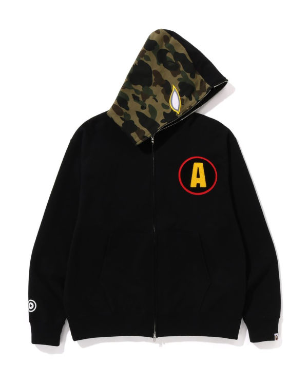 Sweat à Capuche Bape Shadow Relaxed Fit Full Zip Noir Homme | SHX-18869002