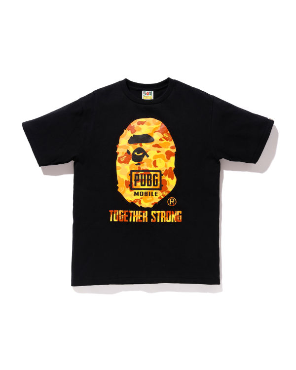 T Shirts Bape X PUBG MOBILE Ape Head Noir Homme | HGG-04060401