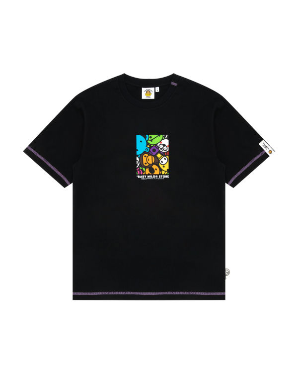 T Shirts Bape Milo box logo print Noir Homme | UQV-56964351