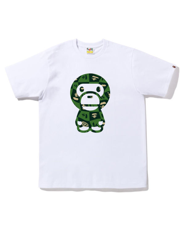 T Shirts Bape Distortion Big Milo Blanche Homme | NNA-74843900