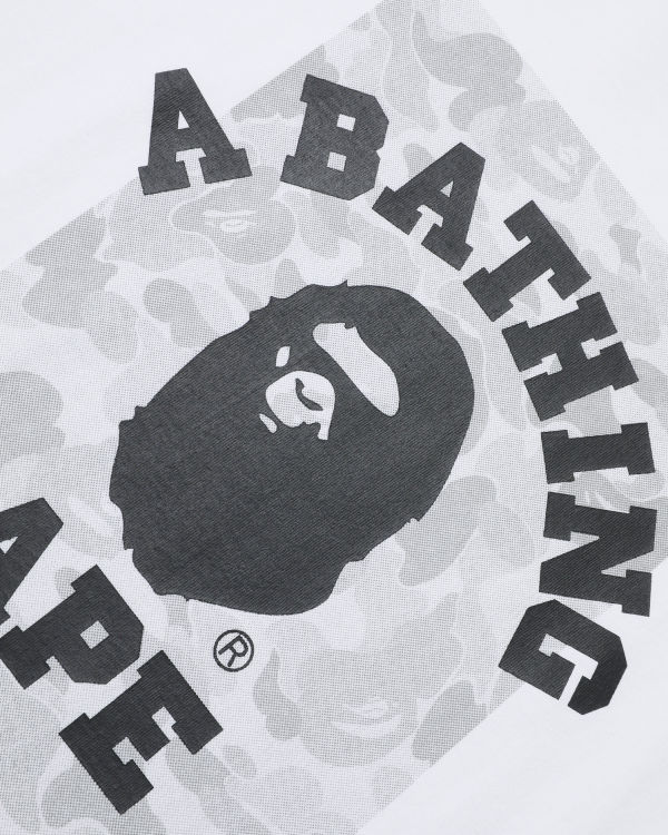 T Shirts Bape ABC Dot Reflective College Blanche Homme | ALR-20910669