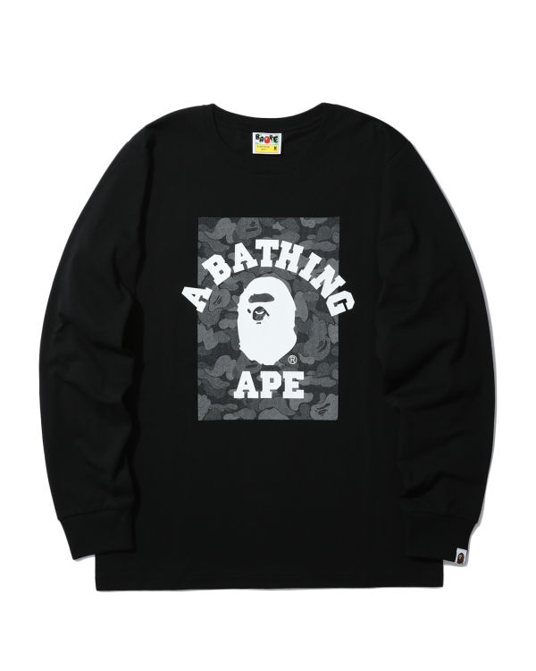 T Shirts Bape ABC Dot Reflective College Noir Homme | PEW-68885270