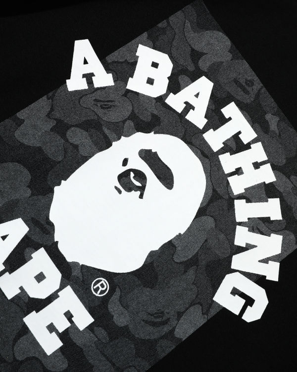 T Shirts Bape ABC Dot Reflective College Noir Homme | PEW-68885270