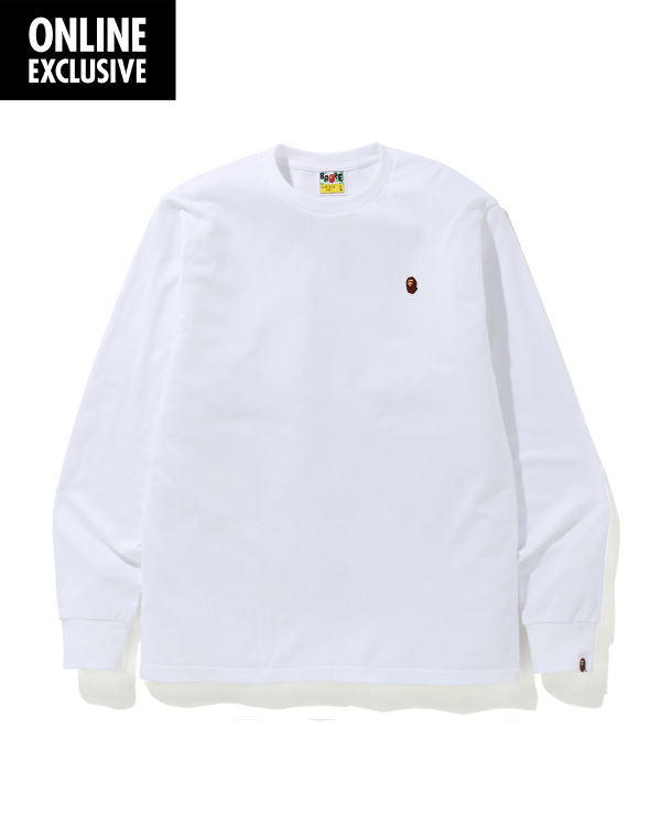 T Shirts Bape One Point logo Blanche Homme | YZW-90134975