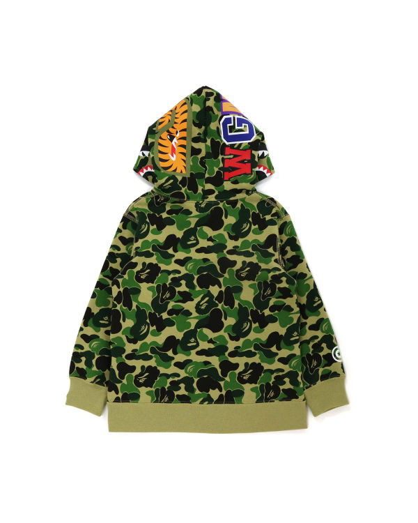 Sweat à Capuche Bape ABC Camo Shark Pullover Vert Enfant | IFO-92823860