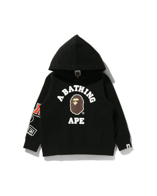 Sweat à Capuche Bape Multi Fonts Pullover Noir Enfant | KIQ-30050824