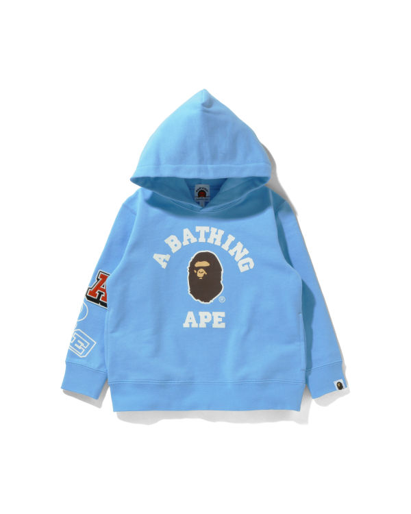 Sweat à Capuche Bape Multi Fonts Pullover Bleu Enfant | ADU-04477006