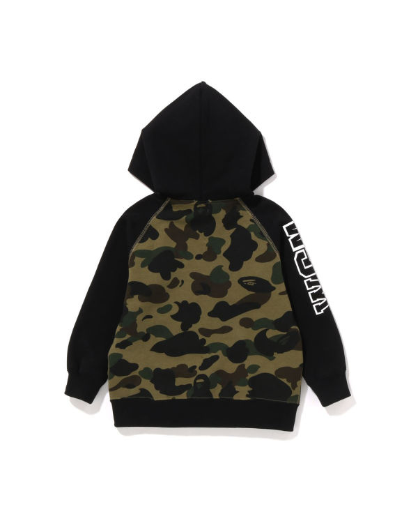 Sweat à Capuche Bape 1st Camo Shark Patch Zip Vert Enfant | VGB-47413780