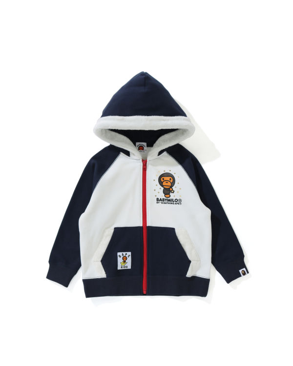 Sweat à Capuche Bape Milo Star Zip Bleu Foncé Enfant | SDP-00108591