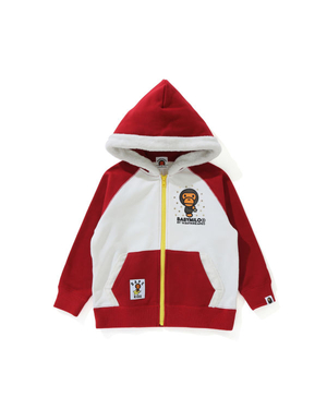 Sweat à Capuche Bape Milo Star Zip Rouge Clair Enfant | TRL-96733096