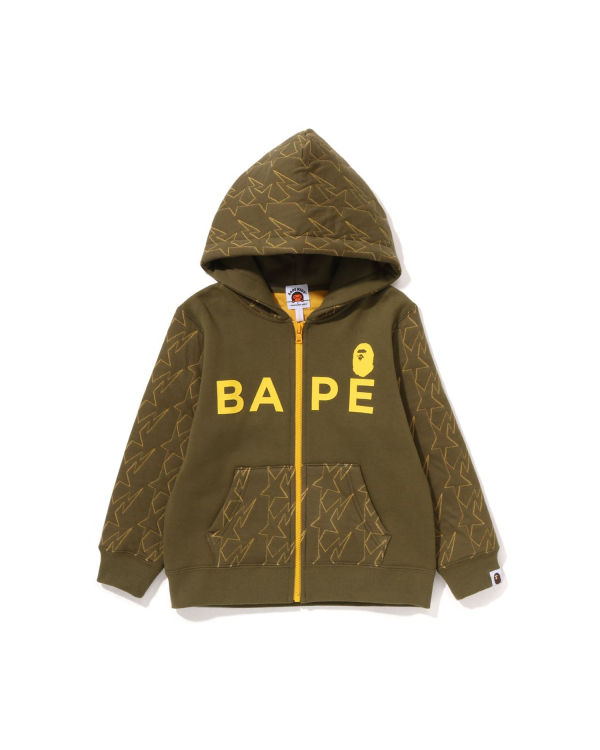 Sweat à Capuche Bape STA Quilting Zip Vert Enfant | WMR-35783456