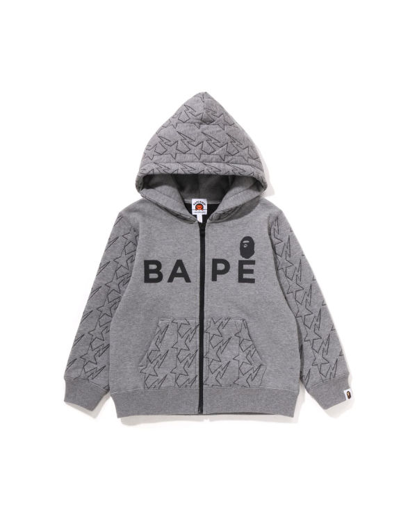 Sweat à Capuche Bape STA Quilting Zip Grise Enfant | BFN-15095236