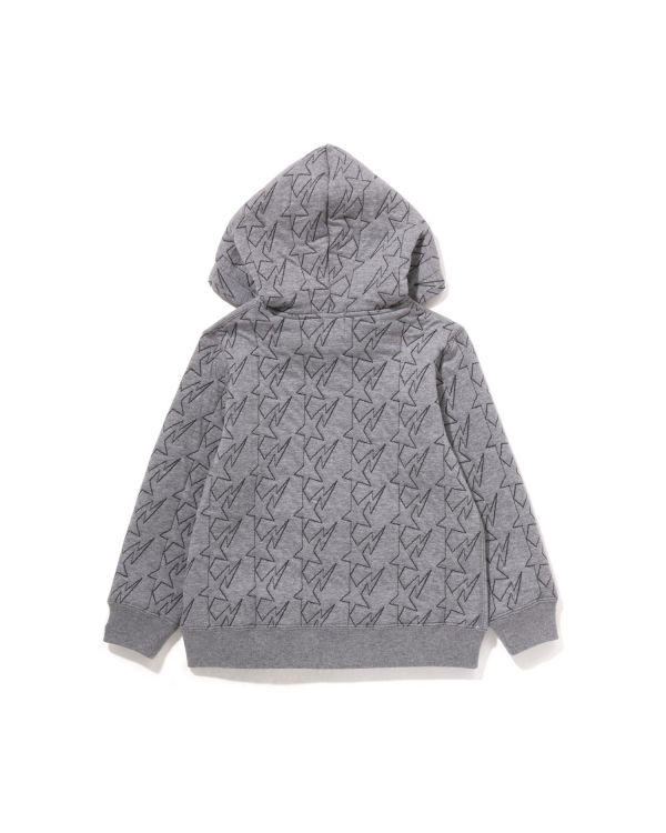 Sweat à Capuche Bape STA Quilting Zip Grise Enfant | BFN-15095236