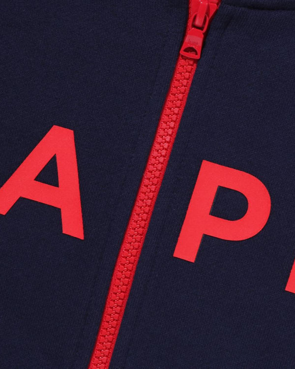 Sweat à Capuche Bape STA Quilting Zip Bleu Marine Bleu Enfant | WWP-78617643