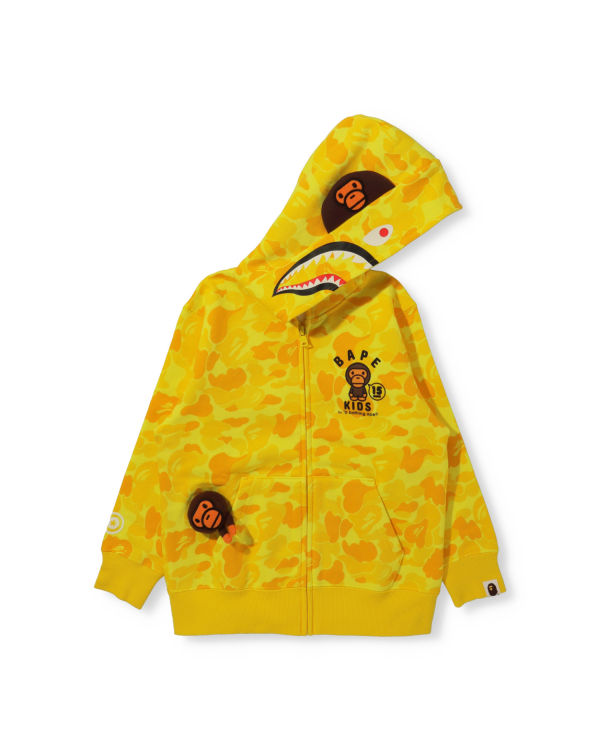 Sweat à Capuche Bape BK15th Anniversary ABC Camo Milo Zip Jaune Enfant | GQV-07332641