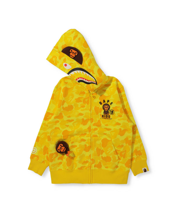 Sweat à Capuche Bape BK15th Anniversary ABC Camo Milo Zip Jaune Enfant | GQV-07332641