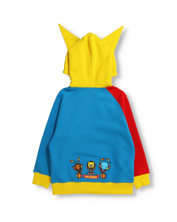 Sweat à Capuche Bape Milo Clown Zip Bleu Jaune Rouge Enfant | JLJ-27025360