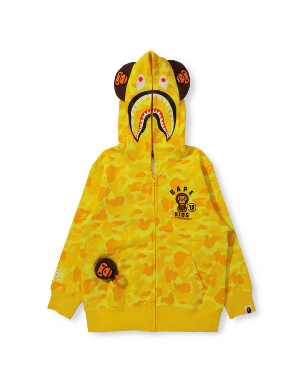 Sweat à Capuche Bape BK15th Anniversary ABC Camo Milo Zip Jaune Enfant | GQV-07332641