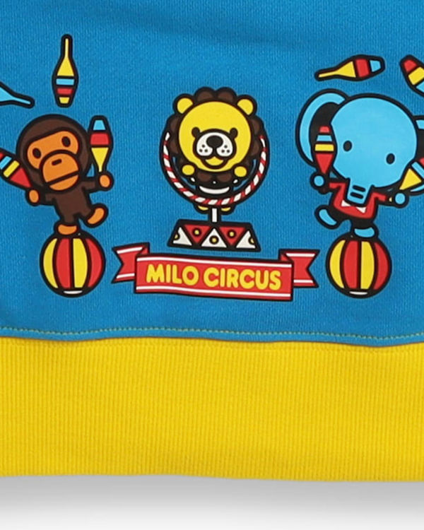 Sweat à Capuche Bape Milo Clown Zip Bleu Jaune Rouge Enfant | JLJ-27025360