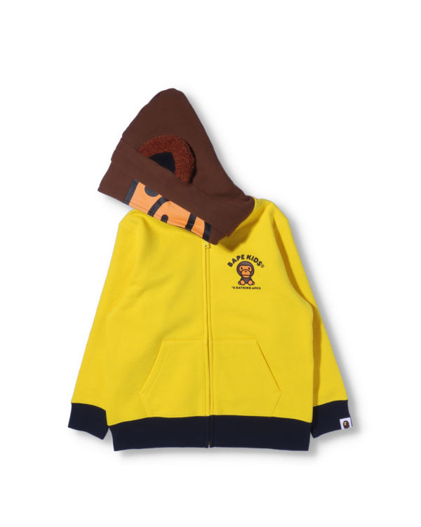 Sweat à Capuche Bape Milo Friends Zip Jaune Enfant | YPP-82136694