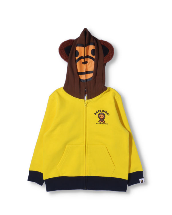 Sweat à Capuche Bape Milo Friends Zip Jaune Enfant | YPP-82136694