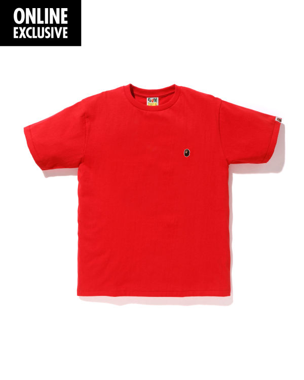 T Shirts Bape One Point Corail Rouge Homme | WYW-38386237