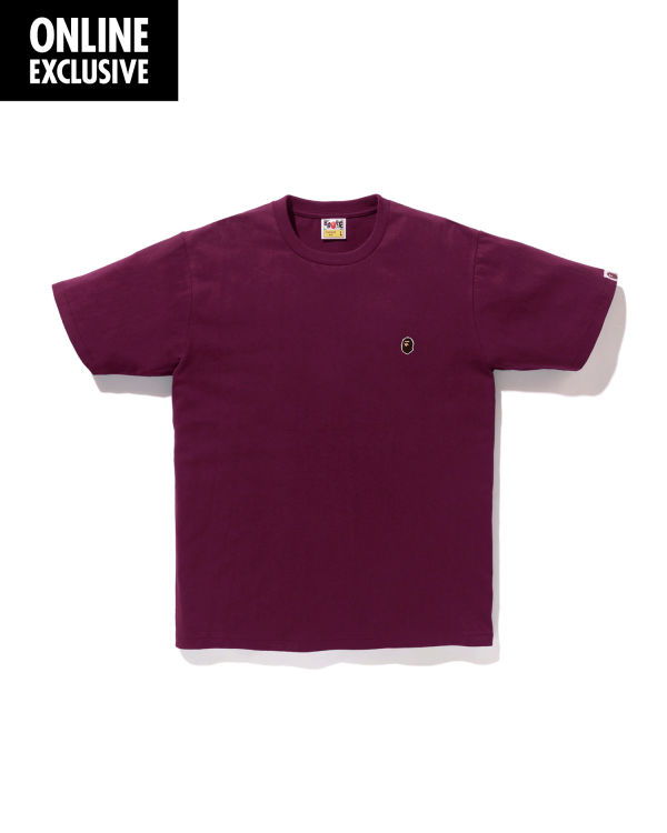 T Shirts Bape One Point Violette Foncé Homme | WJQ-43213529