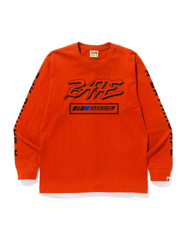 T Shirts Bape Motor Sport Orange Homme | WJL-28977051