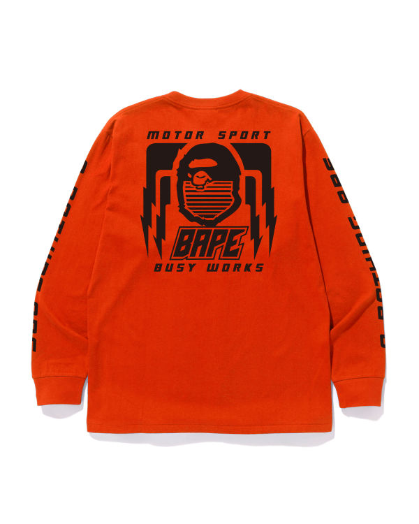 T Shirts Bape Motor Sport Orange Homme | WJL-28977051