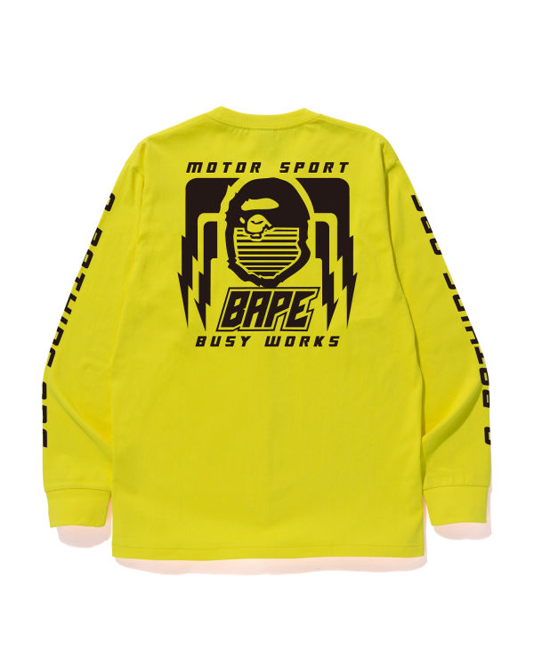 T Shirts Bape Motor Sport Jaune Homme | GKI-88139044