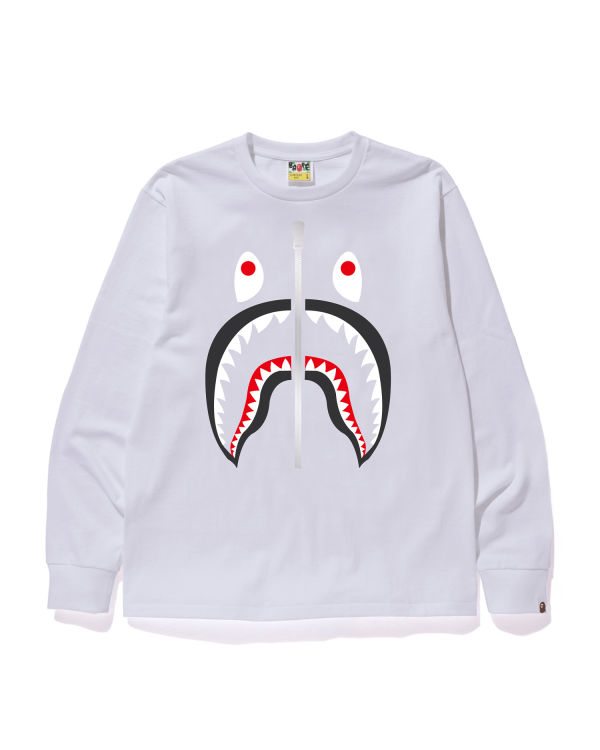 T Shirts Bape Shark Blanche Homme | XBF-47921849