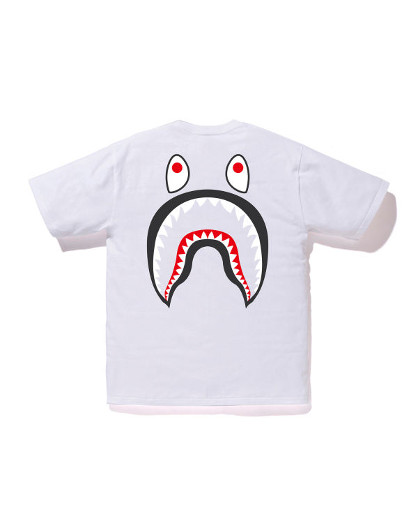 T Shirts Bape WGM Shark Blanche Homme | ATJ-41401244