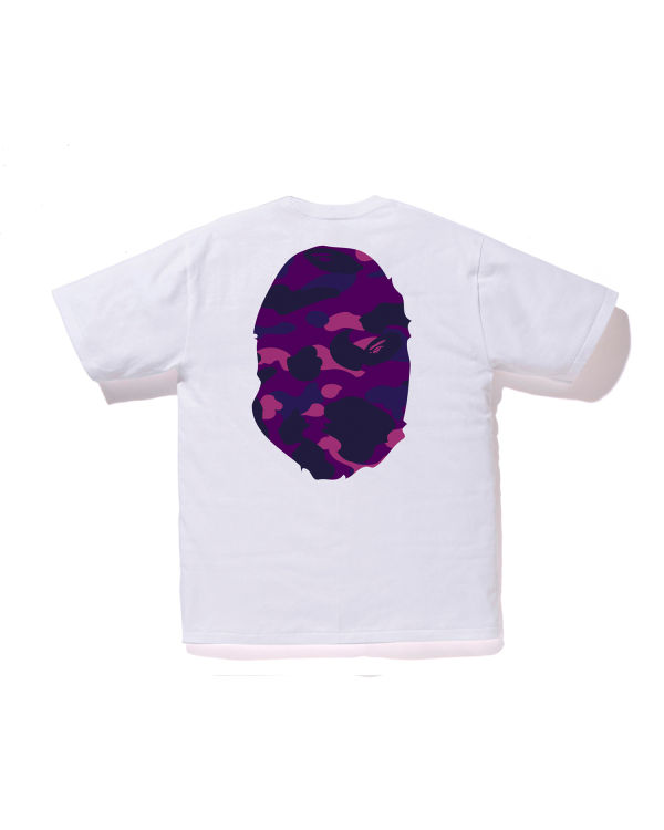 T Shirts Bape Color Camo Big Ape Head Violette Homme | GUW-53770044