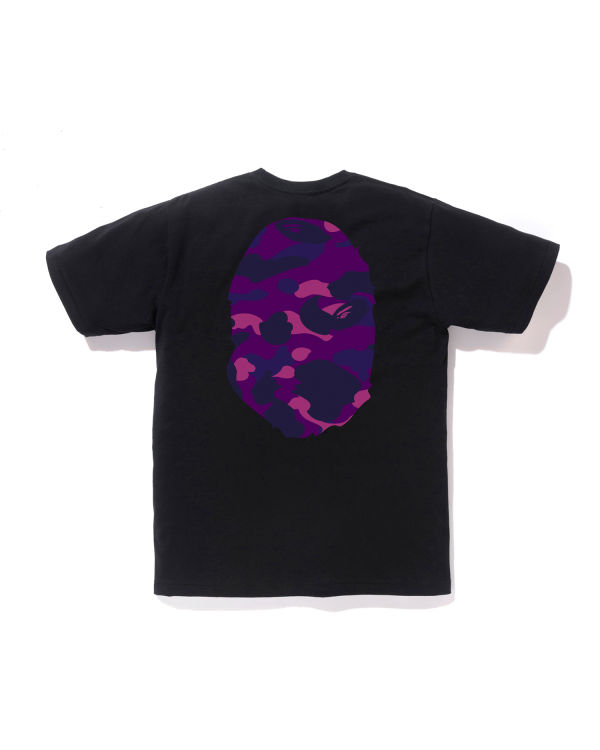 T Shirts Bape Color Camo Big Ape Head Violette Foncé Homme | GQC-42368090